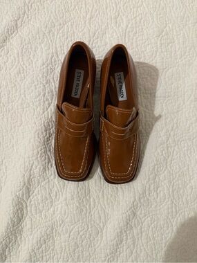 Steve Madden heeled nyomi Leather Tan Loafers